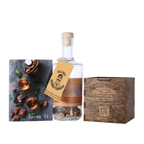 Zestaw do whisky z butelką do nalewki „Pikantny Whisky”