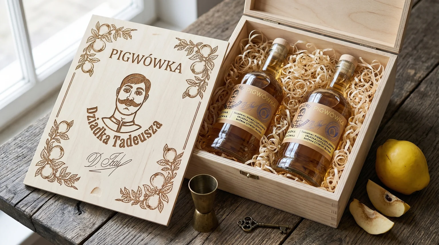 Jak zapakować nalewkę na prezent? Poznaj nasze pudełka ze sklejki z grawerem