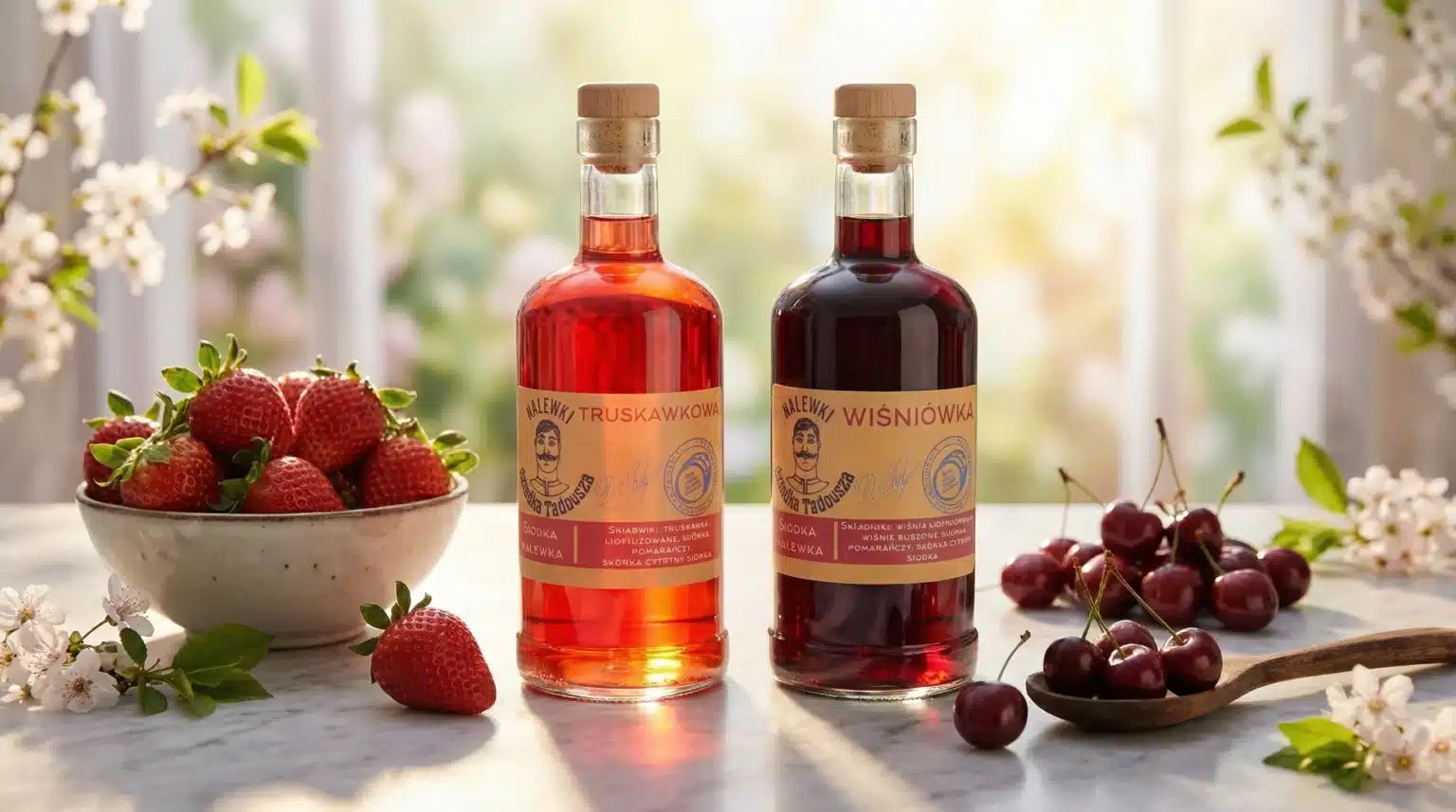 Nalewki na wiosnę: Jak zrobić domową truskawkówkę i wiśniówkę w 14 dni?